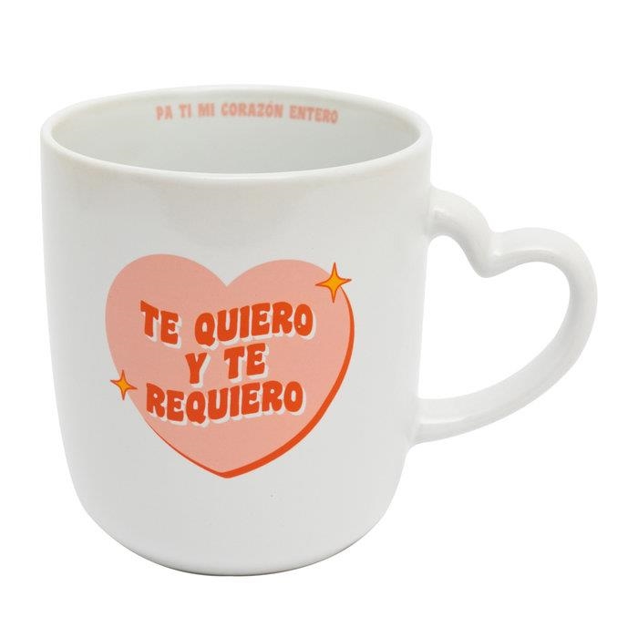 TAZA BLANCA - TE QUIERO Y TE REQUIERO - MR WONDERFUL | 8445641034274 | Librería Castillón - Comprar libros online Aragón, Barbastro