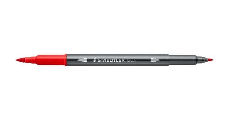 STAEDTLER ROTULADOR DOBLE PUNTA PINCEL ACUARELABLE DESIGN JOURNEY 4007817 rojo inglés | 4007817108185 | Librería Castillón - Comprar libros online Aragón, Barbastro