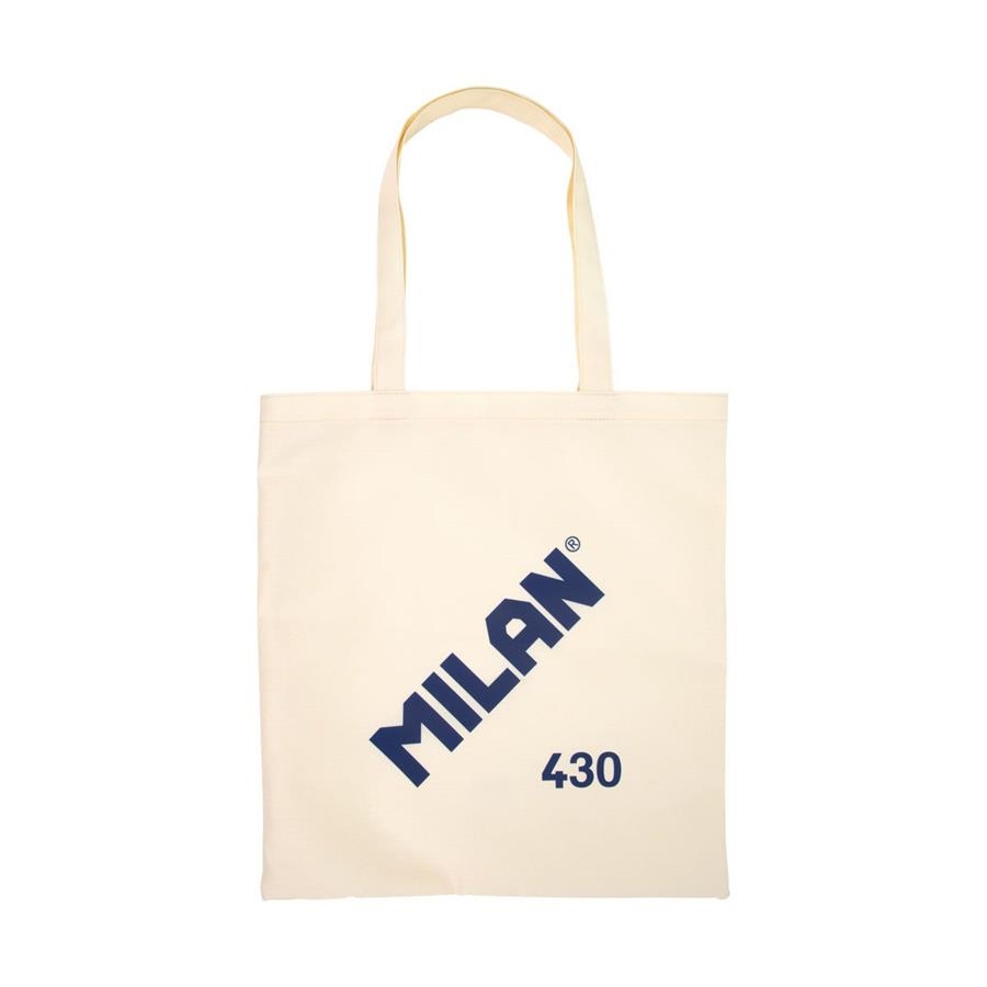 BOLSA TOTE BAG MILAN SINCE 1918 BEIGE | 8411574103684 | Librería Castillón - Comprar libros online Aragón, Barbastro