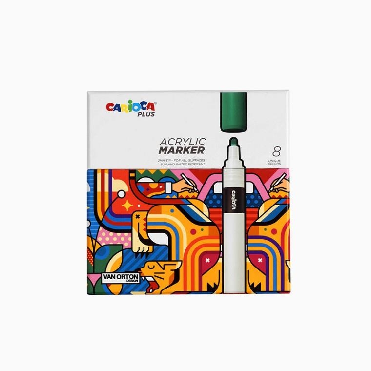 ROTULADOR CARIOCA ACRILICO 2MM PRISMA 8 COLORES | 8003511452094 | Librería Castillón - Comprar libros online Aragón, Barbastro