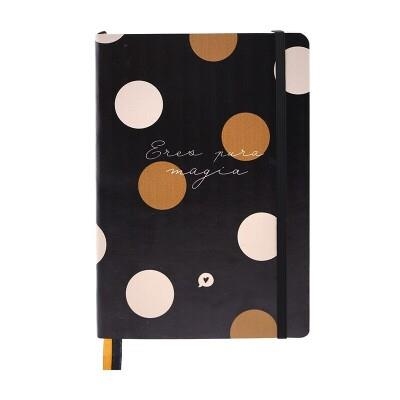 LIBRETA A5 ESTAMPADA DOTS BLACK A52431NG | 8435458047154 | Librería Castillón - Comprar libros online Aragón, Barbastro