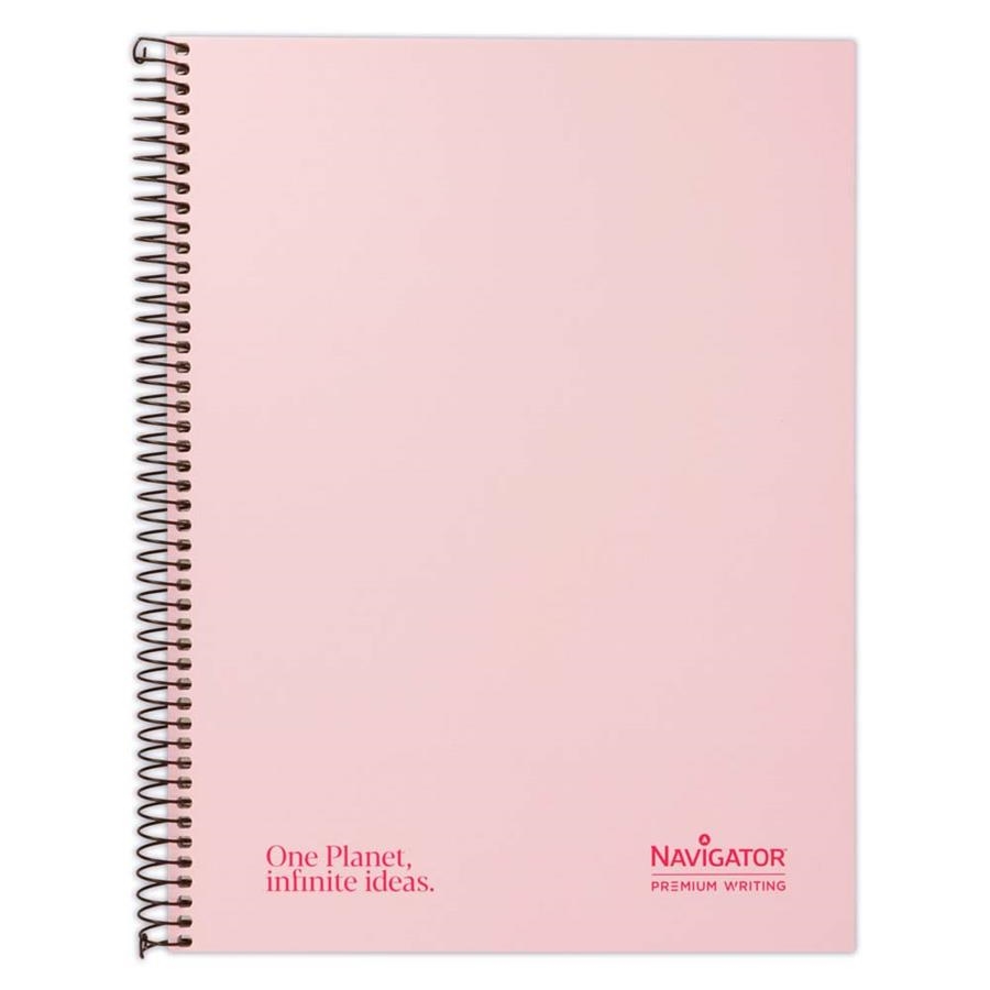 CUADERNO NAVIGATOR TAPA FORRADA EXTRA DURA A4 80H 80GR CUADRICULA 5mm ROSA | 8413623088881 | Librería Castillón - Comprar libros online Aragón, Barbastro