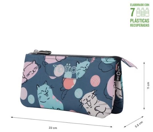 ESTUCHE PORTATODO TOTTO TABLERO GATOS 5YD | 7704758803496 | Librería Castillón - Comprar libros online Aragón, Barbastro