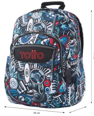 MOCHILA TOTTO MORRAL ACUARELLES MUSIKA 5CS | 7704758806329 | Librería Castillón - Comprar libros online Aragón, Barbastro