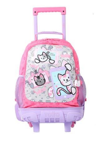 Mochila infantil  bomper con ruedasmediana rosa - Selfie Cat | 7704758810760 | Librería Castillón - Comprar libros online Aragón, Barbastro