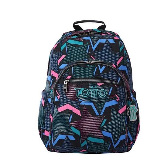 MOCHILA TOTTO MORRAL ACUARELLES eco-friendly Lety Black | 7704758806398 | Librería Castillón - Comprar libros online Aragón, Barbastro