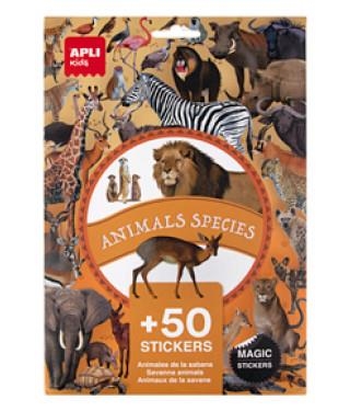 PEGATINAS ANIMALES ESPECIES DE LA SABANA 5 HOJAS  | 8410782194279 | Librería Castillón - Comprar libros online Aragón, Barbastro