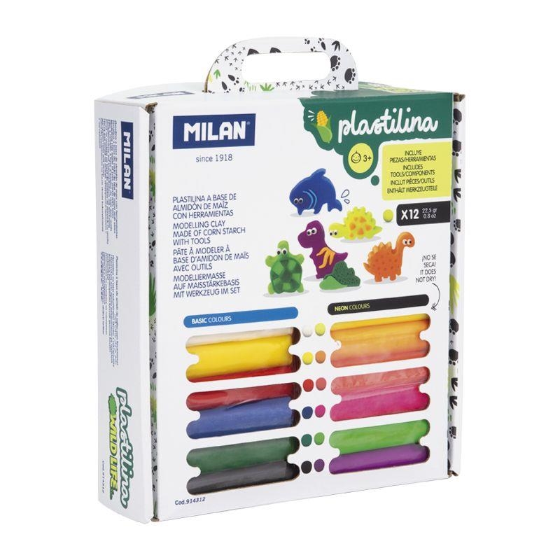 PLASTILINA MILAN MALETÍN 12 BARRITAS DE COLORES CON PIEZAS Y HERRAMIENTAS WILD LIFE | 8411574106005 | Librería Castillón - Comprar libros online Aragón, Barbastro