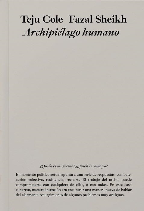 Archipiélago Humano | 9788409587810 | Cole Obayemi, Teju/Sheikh Sheikh, Fazal | Librería Castillón - Comprar libros online Aragón, Barbastro