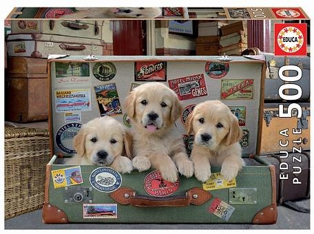 PUZZZLE EDUCA CACHORROS EN EL EQUIPAJE 500 PZAS | 8412668176454 | Librería Castillón - Comprar libros online Aragón, Barbastro