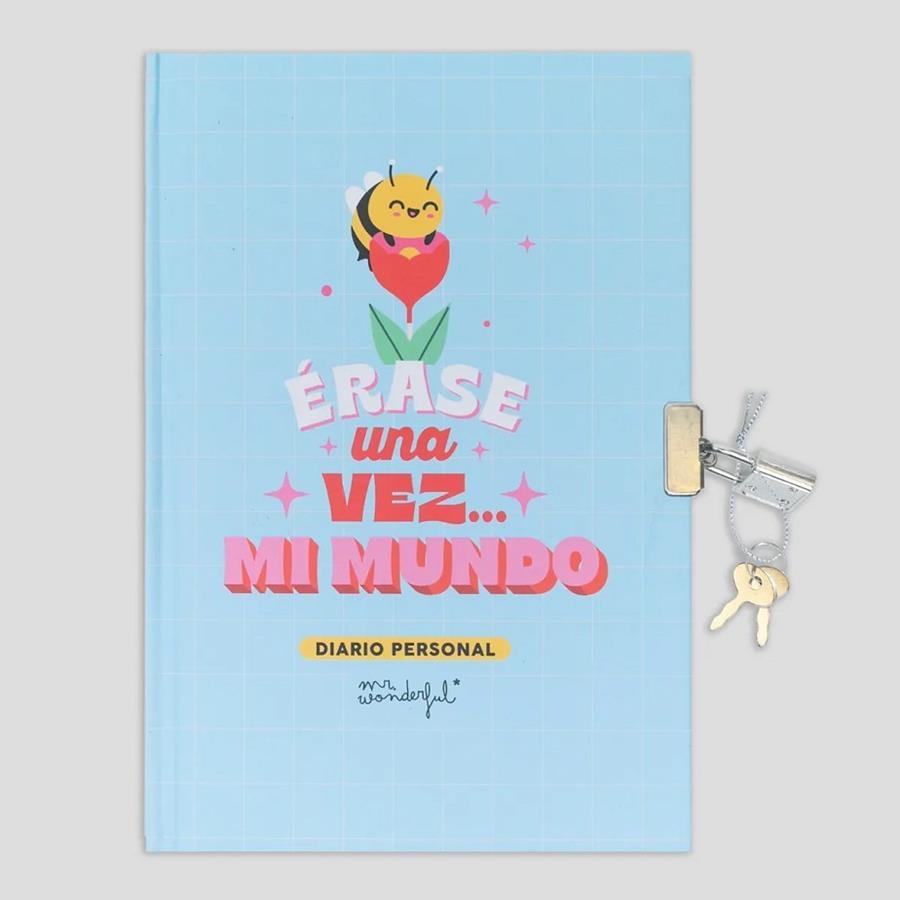 DIARIO PERSONAL CON LLAVE ERASE UNA VEZ MI MUNDO - MR WONDERUL | 8445641040701 | Librería Castillón - Comprar libros online Aragón, Barbastro