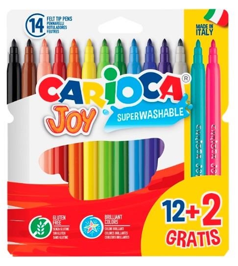 CARIOCA JOY 12+2 ROTULADORES BOLSA PAPEL | 8003511405335 | Librería Castillón - Comprar libros online Aragón, Barbastro