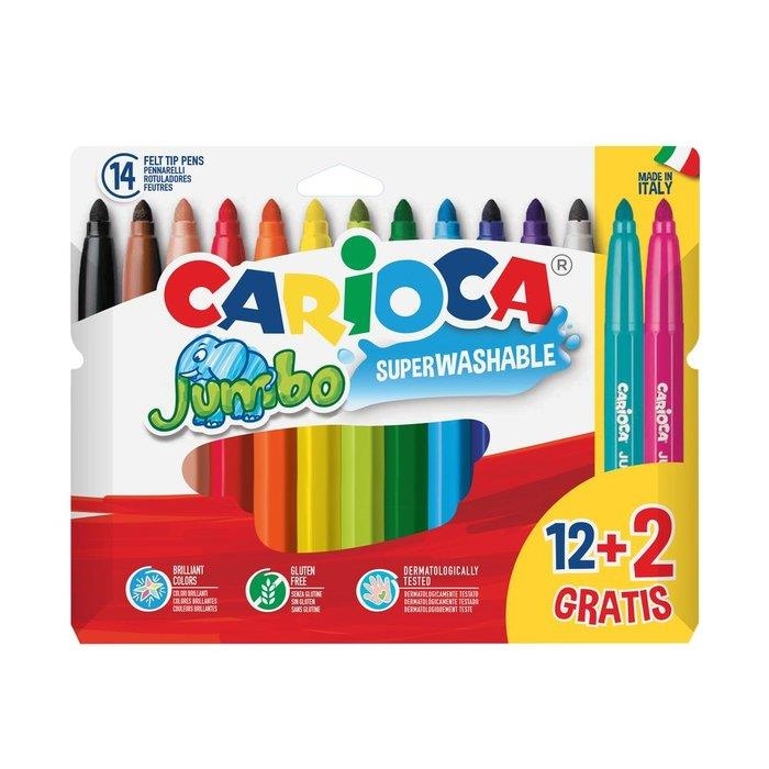 CARIOCA JUMBO 12+2 ROTULADORES (bolsa papel) | 8003511405670 | Librería Castillón - Comprar libros online Aragón, Barbastro