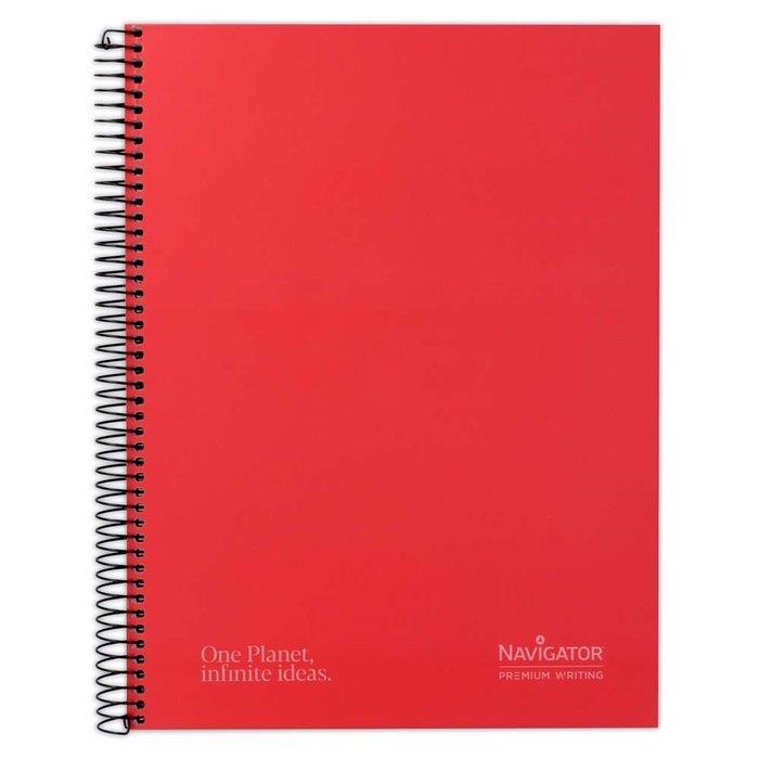 CUADERNO NAVIGATOR TAPA FORRADA EXTRA DURA A4 80H 80GR CUADRICULA 5mm ROJO | 8413623088850 | Librería Castillón - Comprar libros online Aragón, Barbastro