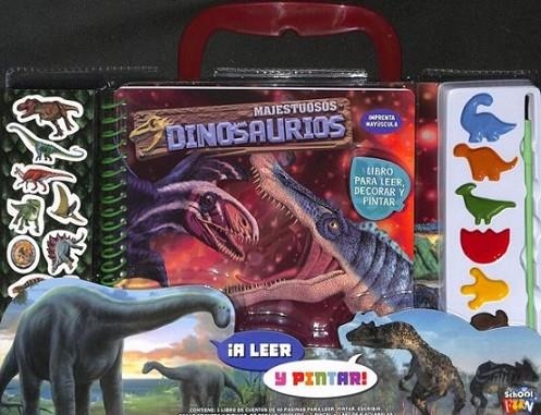 MAJESTUOSOS DINOSAURIOS - ­A LEER Y PINTAR! | 9789878946566 | VV.AA. | Librería Castillón - Comprar libros online Aragón, Barbastro