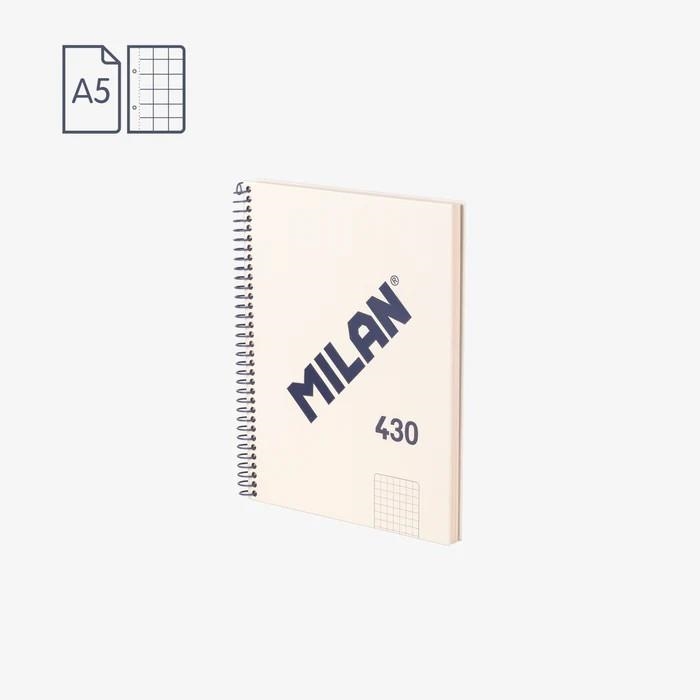 CUADERNO MILAN SERIE 1918 ESPIRAL A5 80H CUADRICULA BEIG | 8411574107507 | Librería Castillón - Comprar libros online Aragón, Barbastro