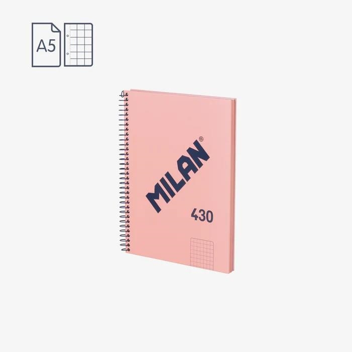 CUADERNO MILAN SERIE 1918 ESPIRAL A5 80H CUADRICULA ROSA | 8411574107491 | Librería Castillón - Comprar libros online Aragón, Barbastro