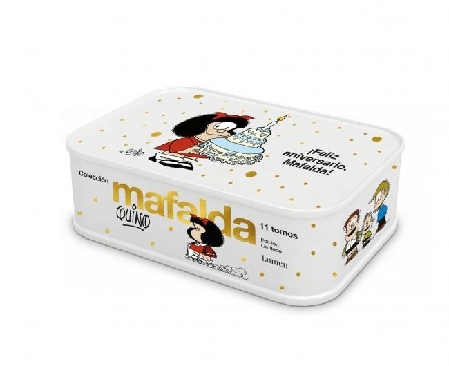 Colección Mafalda: 11 tomos en una caja de lata (edición ¡Feliz aniversario, Maf | 9788426420008 | Quino | Librería Castillón - Comprar libros online Aragón, Barbastro