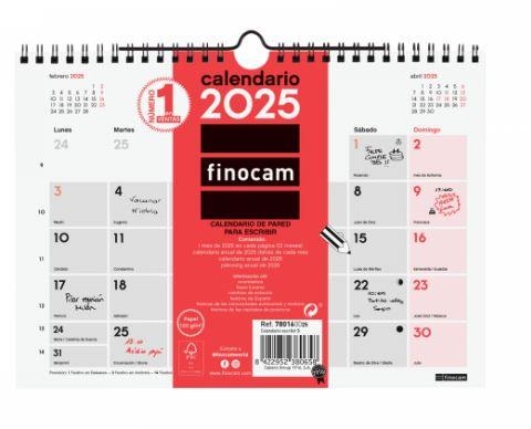 CALENDARIO PARED P/ESCRIBIR S 210mmx150mm 780160025 | 8422952380658 | Librería Castillón - Comprar libros online Aragón, Barbastro