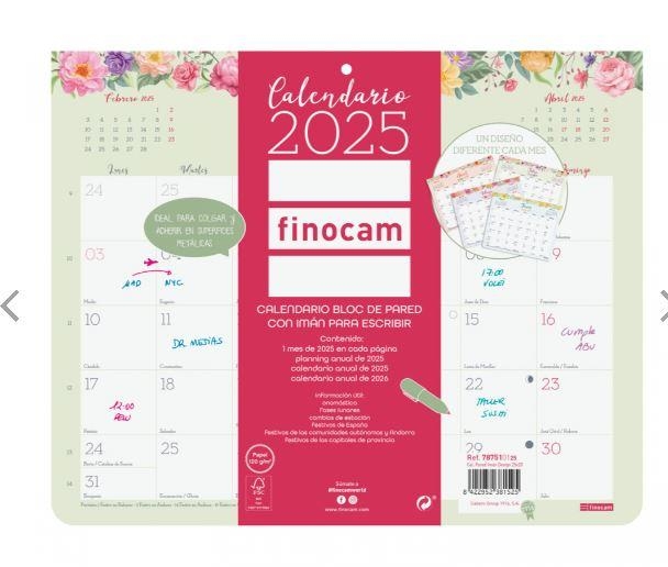 CALENDARIO 2025 PARED IMAN FINOCAM DESIGNESC 250mmx205mm 787510125 | 8422952381525 | Librería Castillón - Comprar libros online Aragón, Barbastro