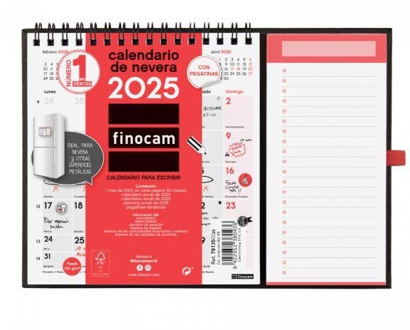 CALENDARIO 2025 PARED IMAN  P/ESCRIBIR FINOCAM XS 140mmx155mm 781350025 | 8422952380436 | Librería Castillón - Comprar libros online Aragón, Barbastro