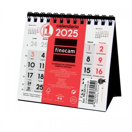 CALENDARIO 2025 SOBREMESA NÚMEROS GRANDES FINOCAM XXS 110mmx100mm 78330025 | 9999900015294 | Librería Castillón - Comprar libros online Aragón, Barbastro