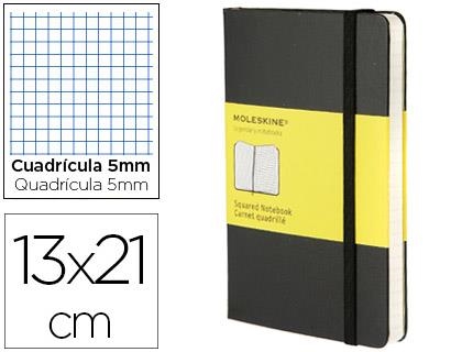 MOLESKINE LIBRETA CLASICA TAPA DURA LARGE 13X21CM CUADRICULA NEGRO | 9788883701139 | MOLESKINE | Librería Castillón - Comprar libros online Aragón, Barbastro