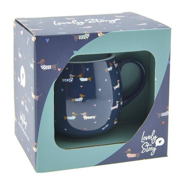 TAZA OVALADA 400 ml LOVELY STORY BLUE GUAU | 8435458084470 | Librería Castillón - Comprar libros online Aragón, Barbastro