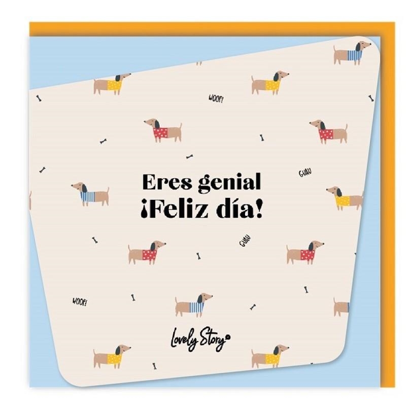 TARJETA DE FELICITACIÓN LOVELY STORY -ERES GENIAL FELIZ DIA | 8435458090075 | Librería Castillón - Comprar libros online Aragón, Barbastro