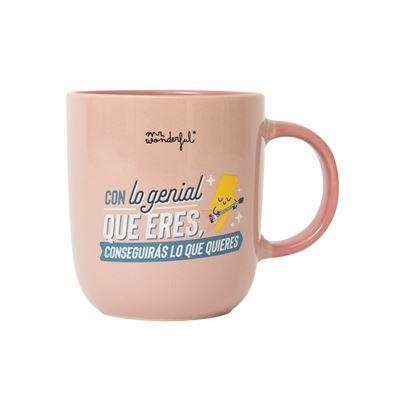 TAZA CON LO GENIAL QUE ERES CONSEGUIRAS LO QUE QUIERAS - MR WONDERFUL | 8445641047304 | Librería Castillón - Comprar libros online Aragón, Barbastro