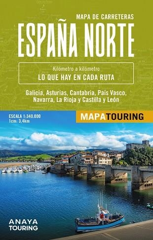 Mapa de carreteras de España Norte 1:340.000 -  (desplegable) | 9788491588627 | Anaya Touring | Librería Castillón - Comprar libros online Aragón, Barbastro