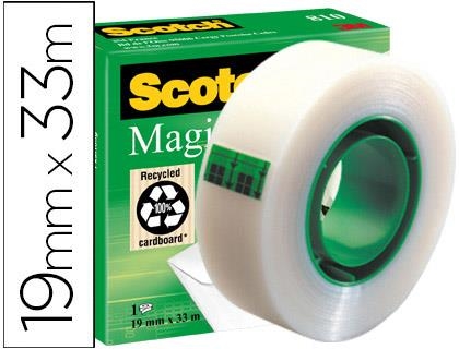 CINTA ADHESIVA SCOTCH-MAGIC 33MX19MM 02068 | 3134375002677 | Librería Castillón - Comprar libros online Aragón, Barbastro