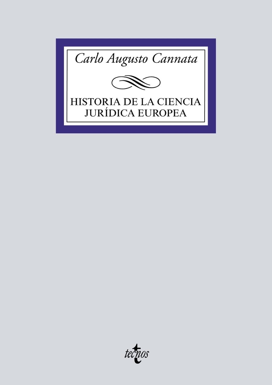 Historia de la ciencia jurídica europea | 9788430929269 | Cannata, Carlo Augusto | Librería Castillón - Comprar libros online Aragón, Barbastro