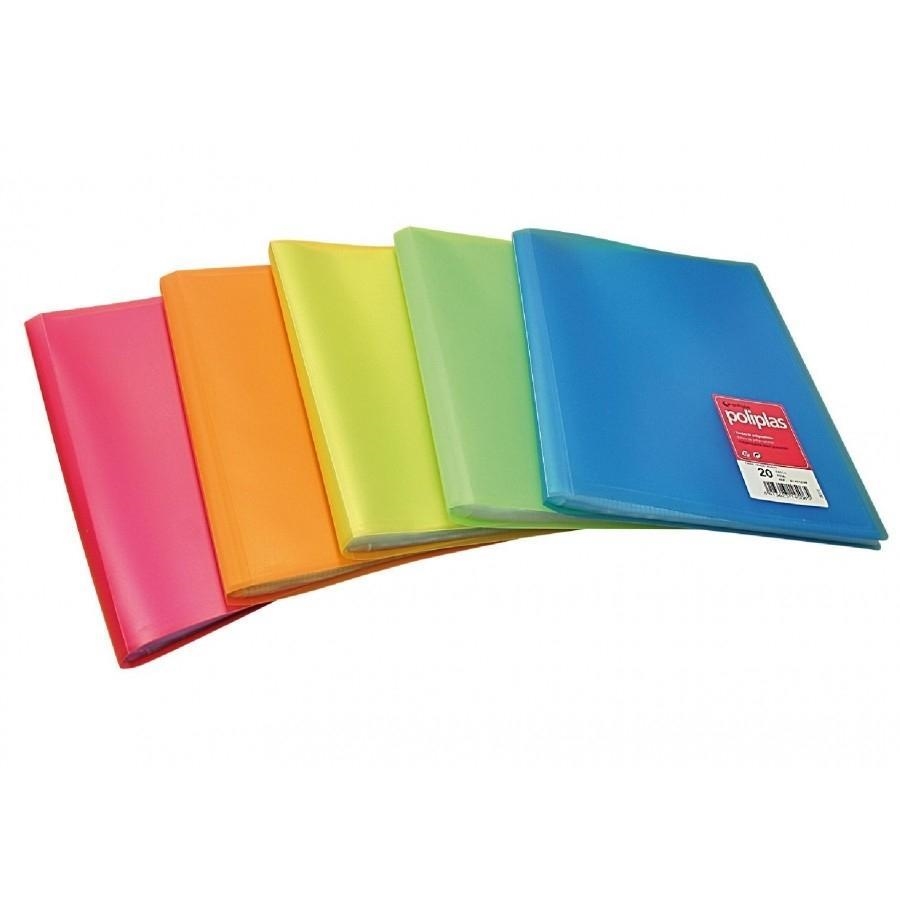 CARPETA FUNDAS POLIPLAS Fº 20 BOLSAS COLORES SURTIDOS | 8413623145065 | Librería Castillón - Comprar libros online Aragón, Barbastro