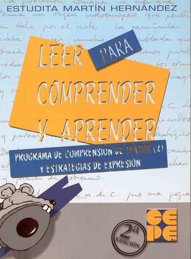 LEER PARA COMPRENDER Y APRENDER 2 | 9788478692002 | MARTINEZ HERNANDEZ, ESTUDITA | Librería Castillón - Comprar libros online Aragón, Barbastro