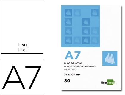 Bloc notas liderpapel liso a7 80 hojas 60g/m2 perforado | 8423473104365 | Librería Castillón - Comprar libros online Aragón, Barbastro