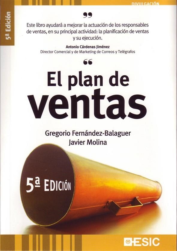 PLAN DE VENTAS, EL (3ªED) | 9788473565301 | FERNANDEZ-BALAGUER, GREGORIO; MOLINA, JAVIER | Librería Castillón - Comprar libros online Aragón, Barbastro