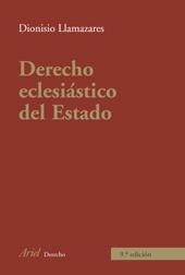 DERECHO ECLESIASTICO DEL ESTADO (9ED.ACT.) | 9788434456990 | LLAMAZARES, DIONISIO | Librería Castillón - Comprar libros online Aragón, Barbastro