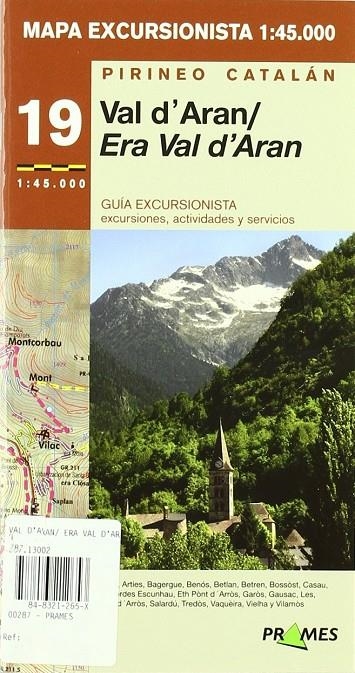 MAPA EXCURSIONISTA VAL D'ARAN 1:45.000 | 9788483212653 | NOVELL, RICARD | Librería Castillón - Comprar libros online Aragón, Barbastro