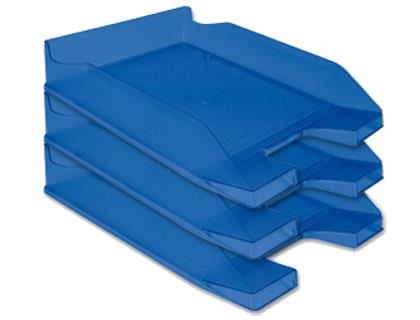 BANDEJA SOBREMESA PLASTICO Q-CONNECT AZUL TRANSPARENTE KF04197 36184 | 5705831041974 | Librería Castillón - Comprar libros online Aragón, Barbastro