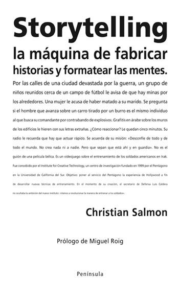 STORYTELLING : LA MAQUINA DE FABRICAR HISTORIAS FORMATEAR... | 9788483078358 | SALMON, CHRISTIAN | Librería Castillón - Comprar libros online Aragón, Barbastro