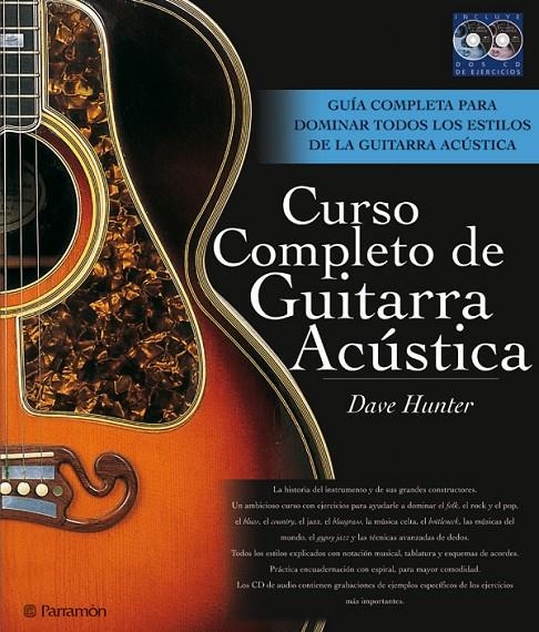 CURSO COMPLETO DE GUITARRA ACUSTICA + 2 CD'S | 9788434233508 | HUNTER, DAVE | Librería Castillón - Comprar libros online Aragón, Barbastro