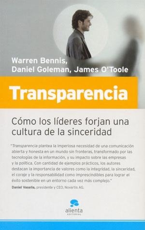 TRANSPARENCIA | 9788492414031 | BENNIS, WARREN Y OTROS | Librería Castillón - Comprar libros online Aragón, Barbastro